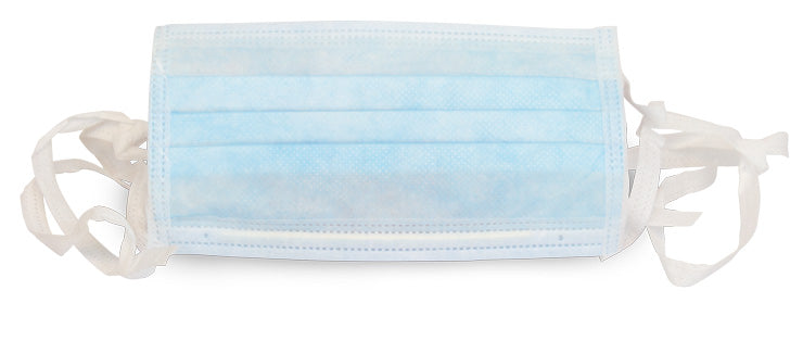 Pleated Tie On Procedural Blue Mask RS 600 - (Price Per Box)