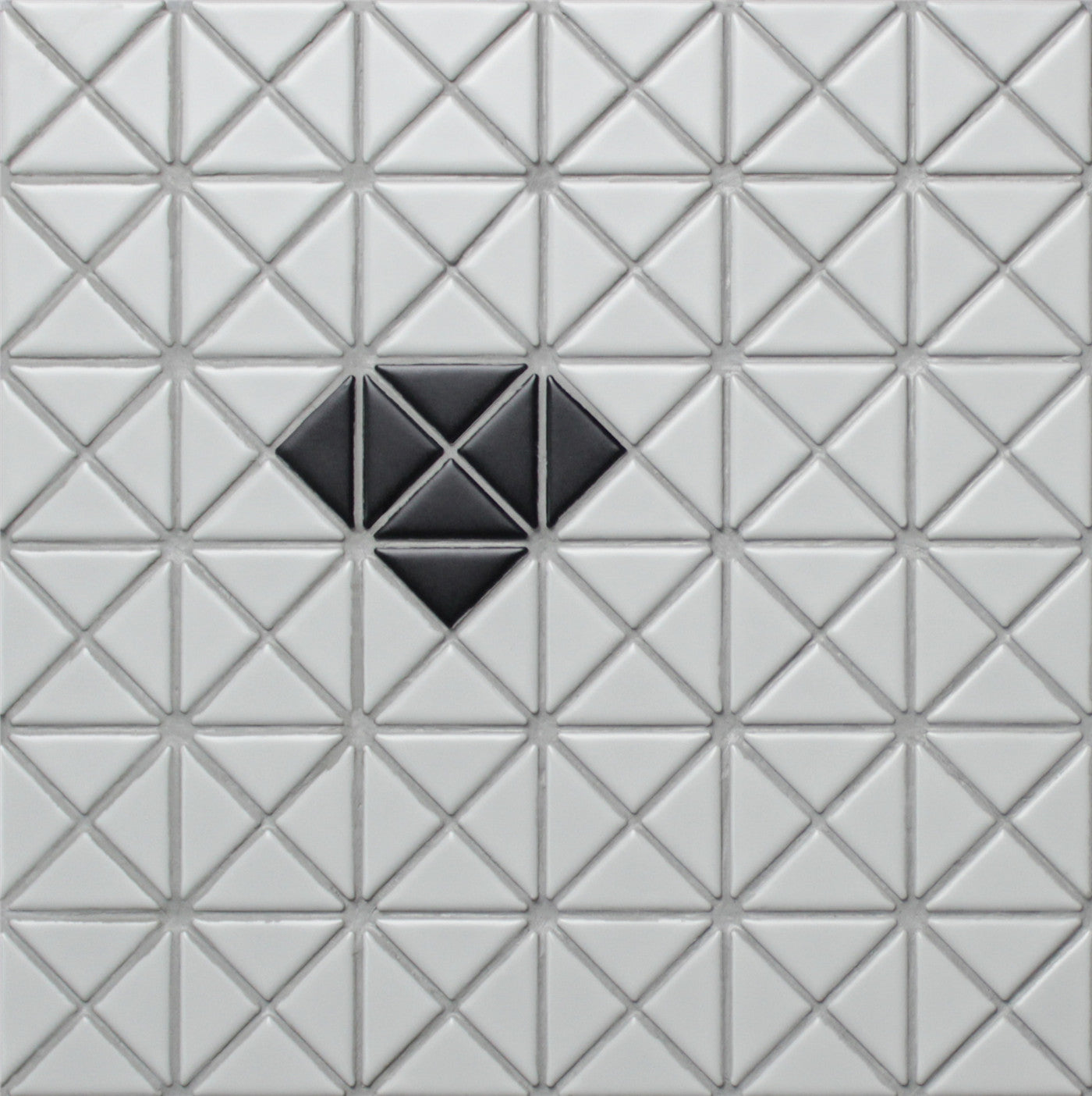 ANT Tile - 1″ Triangular Single Diamond Pattern Matte Porcelain Mosaic Tile - Price per SF